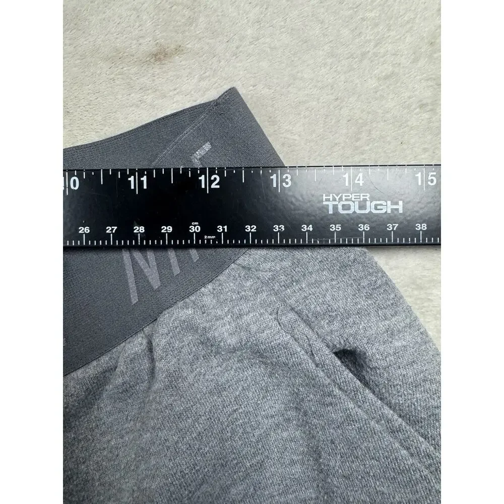 Nike Dri-FIT Pants Medium Gray Logo Waistband Athletic Workout Lounge